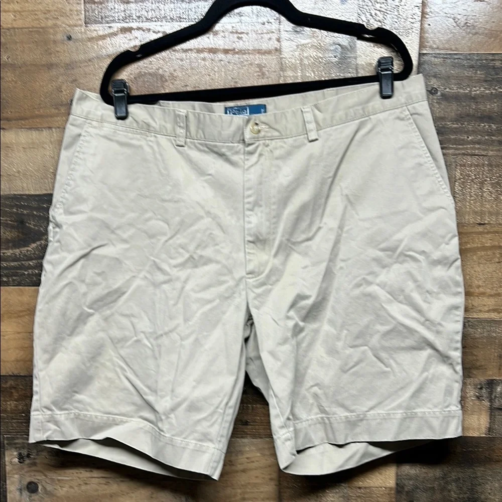 Polo by Ralph‎ Lauren Khaki Flat Front Shorts Men's Size 40